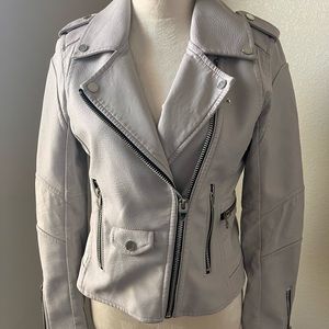 Moto faux leather jacket